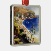 Vintage Levanto Genova Italië Toerisme Metalen Ornament (Rechts)