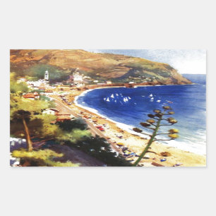 Vintage Levanto Genova Italië Toerisme Rechthoekige Sticker