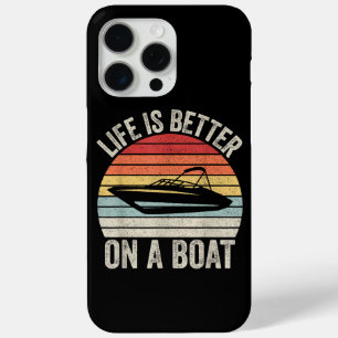 Vintage leven is beter op een boot kapitein varen iPhone 15 pro max hoesje