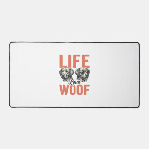 Vintage Leven Liefde Woef Hond Grafisch Ontwerp_1 Bureaumat