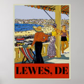 Vintage Lewes, DE, bewerk tekst, Poster (Voorkant)