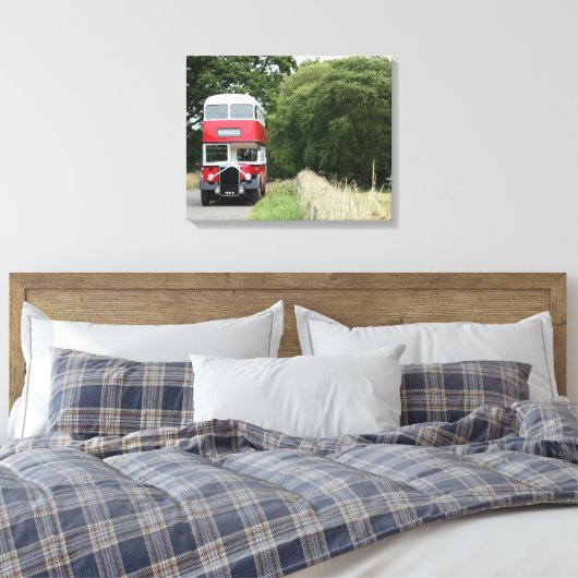 Vintage Leyland Bus Canvas Afdruk (Insitu (Slaapkamer))