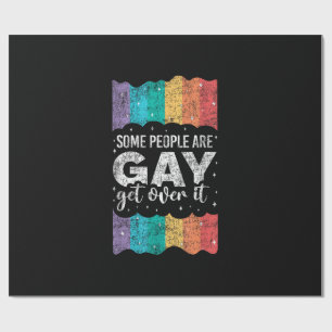 Vintage LGBT Pride Regenboog Sommige Mensen Zijn H Cadeaupapier