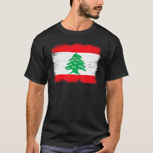 Vintage Libanon Vlag Libanese Onafhankelijkheidsda T-shirt