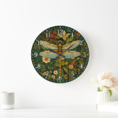 Vintage Libelle Botanisch Grote Klok (Huis)