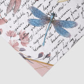 Vintage Libelle en Bloem Decoupage Tissuepapier (Detail)