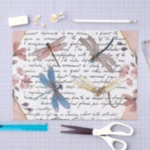 Vintage Libelle en Bloem Decoupage Tissuepapier (Craft)