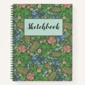 Vintage Libelle Vliegen Engelse Tuin Schetsboek Notitieboek (Voorkant)