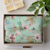 Vintage Libellen Serie Design 11 Tissuepapier (Geschenk)