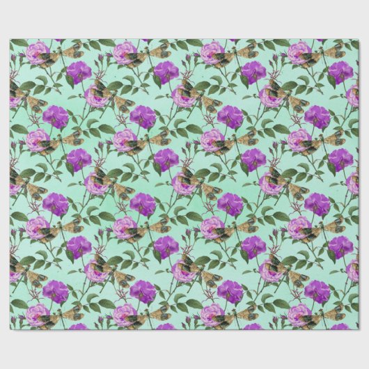 Vintage Libellen Serie Design 15 Cadeaupapier (Zoom)