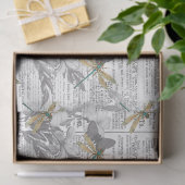 Vintage Libellen Serie Design 16 Tissuepapier (Geschenk)