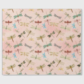 Vintage Libellen Serie Design 3 Cadeaupapier (Vlak)