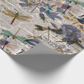 Vintage Libellen Serie Design 5 Cadeaupapier (Hoek)