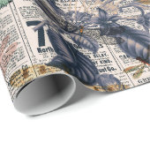 Vintage Libellen Serie Design 5 Cadeaupapier (Rol Hoek)