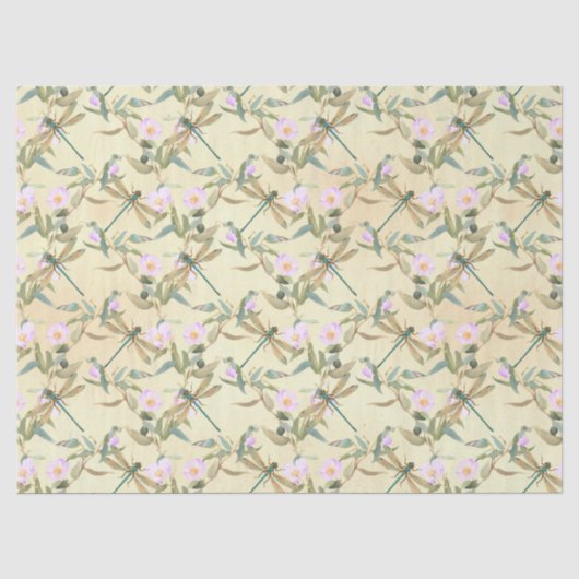 Vintage Libellen Serie Design 8 Tissuepapier (Voorkant)