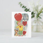 Vintage Liberty Bell Valentijn Feestdagenkaart (Staand voorkant)