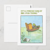 Vintage Library Reading Poster Briefkaart (Voorkant / Achterkant)