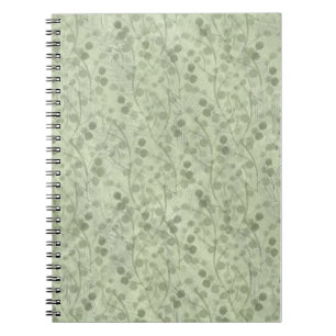Vintage lichtgroene bladeren distressed cottagecor notitieboek