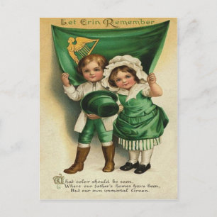 Vintage Lief Iers Paar St. Patrick's Dag Kaart