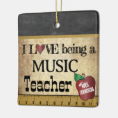 Vintage - Liefde als muziekleraar Keramisch Ornament (Links)