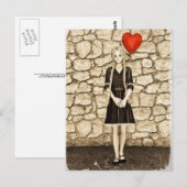 Vintage Liefde Briefkaart (Voorkant / Achterkant)