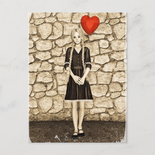 Vintage Liefde Briefkaart (Voorkant)
