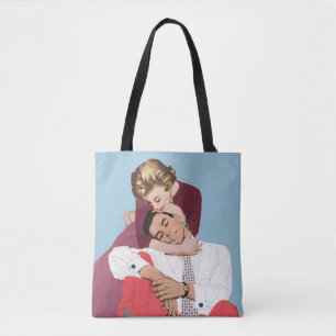 Vintage Liefde en Romantiek, Jonggehuwden Tote Bag