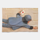 Vintage liefdesbrief van Jessie Willcox Smith Theedoek (Horizontaal)