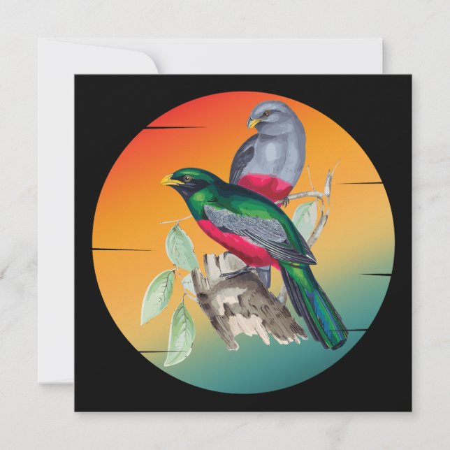 Vintage liefdesvogels  (Voorkant)