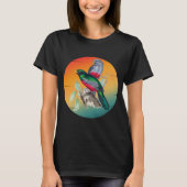 Vintage liefdesvogels  t-shirt (Voorkant)