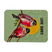 Vintage Liefdesvogels Zon Magneet (Horizontaal)