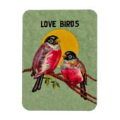 Vintage Liefdesvogels Zon Magneet (Verticaal)