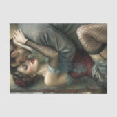 Vintage Liefhebbers Sensuele Omhelzing Decoupage Tissuepapier (Voorkant)