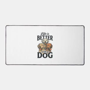 Vintage Life Is Better Met Een Hond Vector Design_ Bureaumat