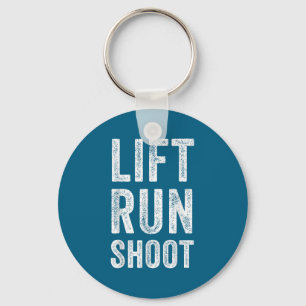 Vintage Lift Run Shoot - Motiverend Fitness Cadeau Sleutelhanger