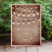 Vintage Lightbulbs Brick 20x28 Wedding Poster