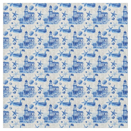 Vintage Lighthouse Art Stof (Close Up)