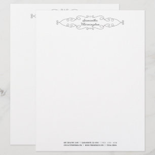 Vintage lijst decoratie - spiralen 1 briefhoofd