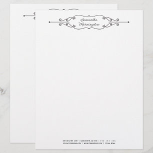 Vintage lijst decoratie - spiralen 2 briefhoofd