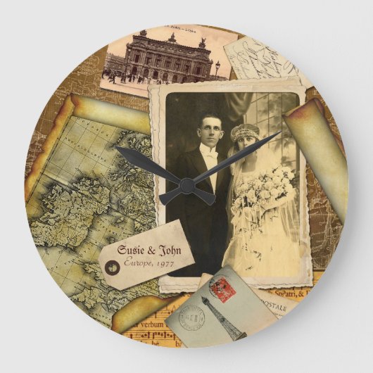  Vintage Lijst Foto collage Grote Klok (Voorkant)