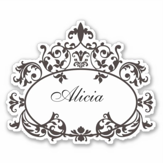 Vintage lijst sticker (Voorkant)