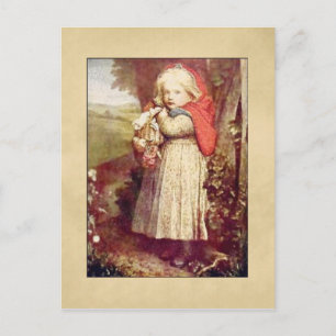 Vintage Lil Red Riding Hood Briefkaart