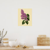 Vintage Lila Bloemen Poster (Keuken)