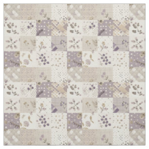 Vintage Lila Patchwork Dekbed Cottagecore Stof