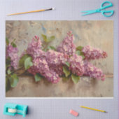 Vintage Lilac Flowers Painting Decoupage Tissuepapier (Craft)