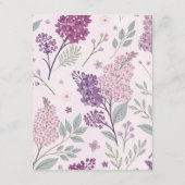 Vintage Lilac Garden Romance Wedding Details  Informatiekaartje (Achterkant)