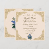 Vintage Lilacs Wedding Invitation Kaart (Voorkant / Achterkant)