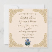 Vintage Lilacs Wedding Invitation Kaart (Voorkant)