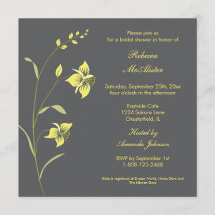 Vintage Lily Bridal Shower Kaart