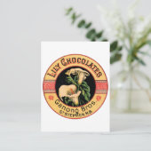 Vintage Lily Chocolates Ganong Bros. Briefkaart (Staand voorkant)